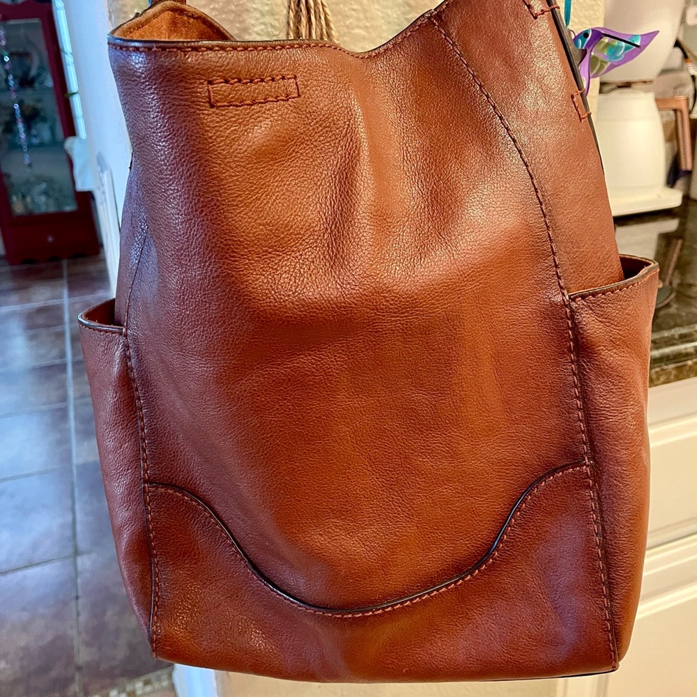 Frye leather bucket bag